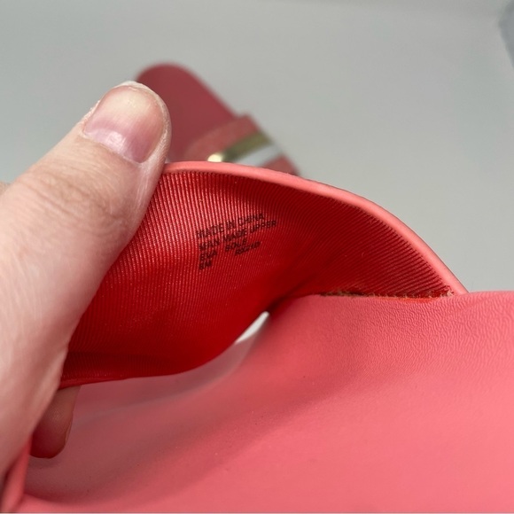 Michael Kors Pink and Gold Rubber Slides - Picture 3 of 6